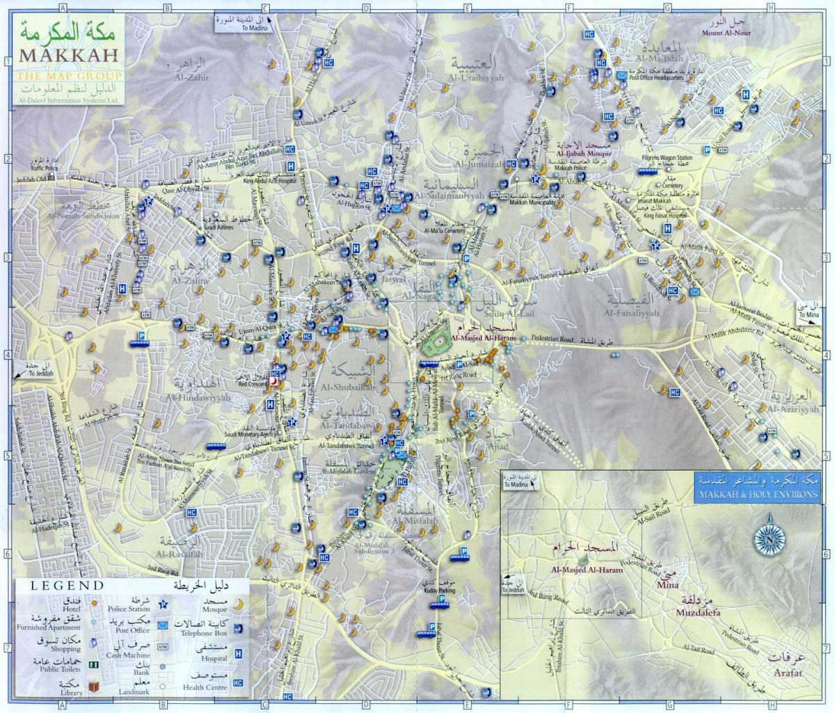  peta Makkah ziarah tempat-tempat