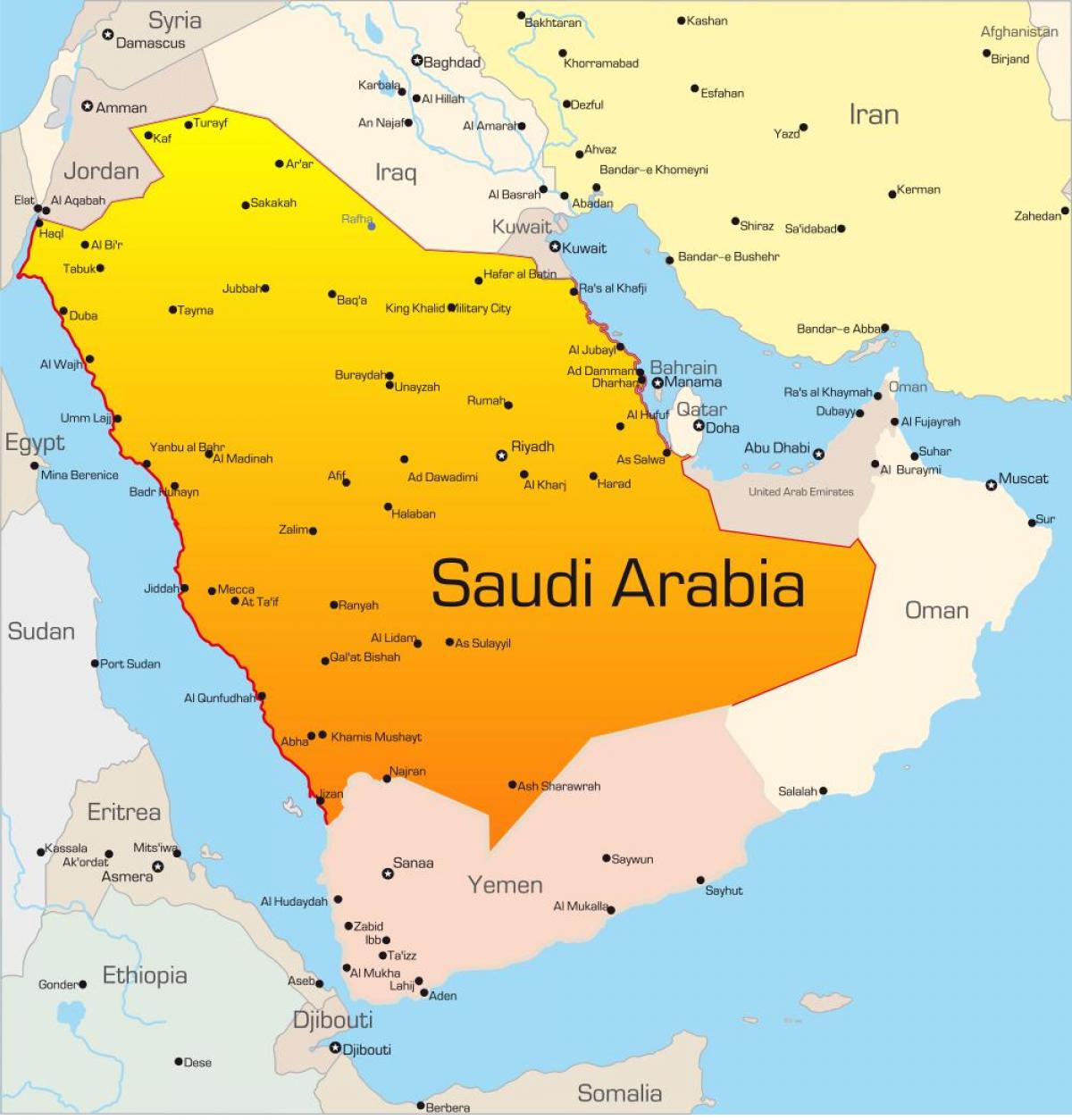 Makkah arab saudi peta